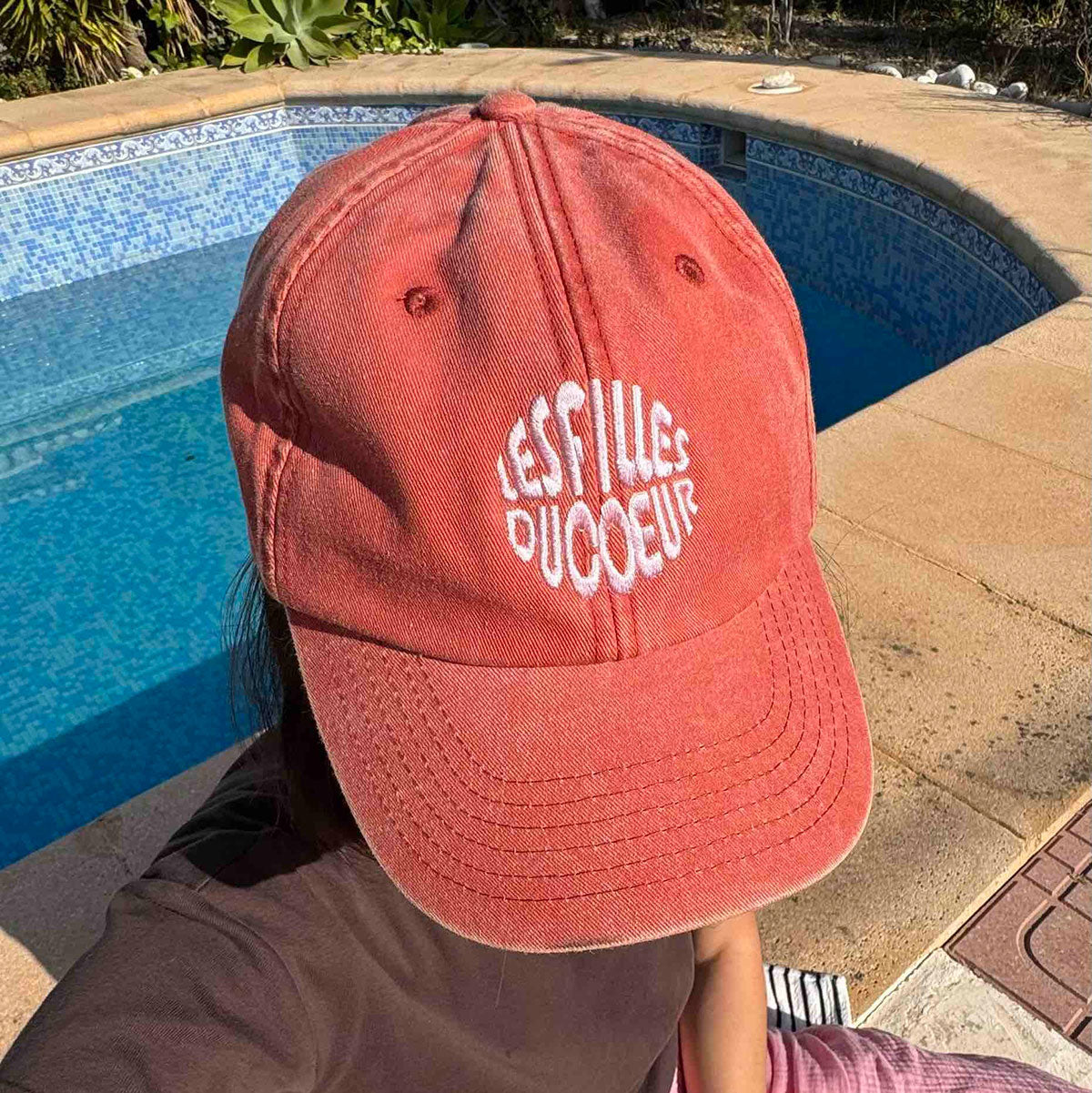 Bestickte Schildkappe Lesfillesducoeur