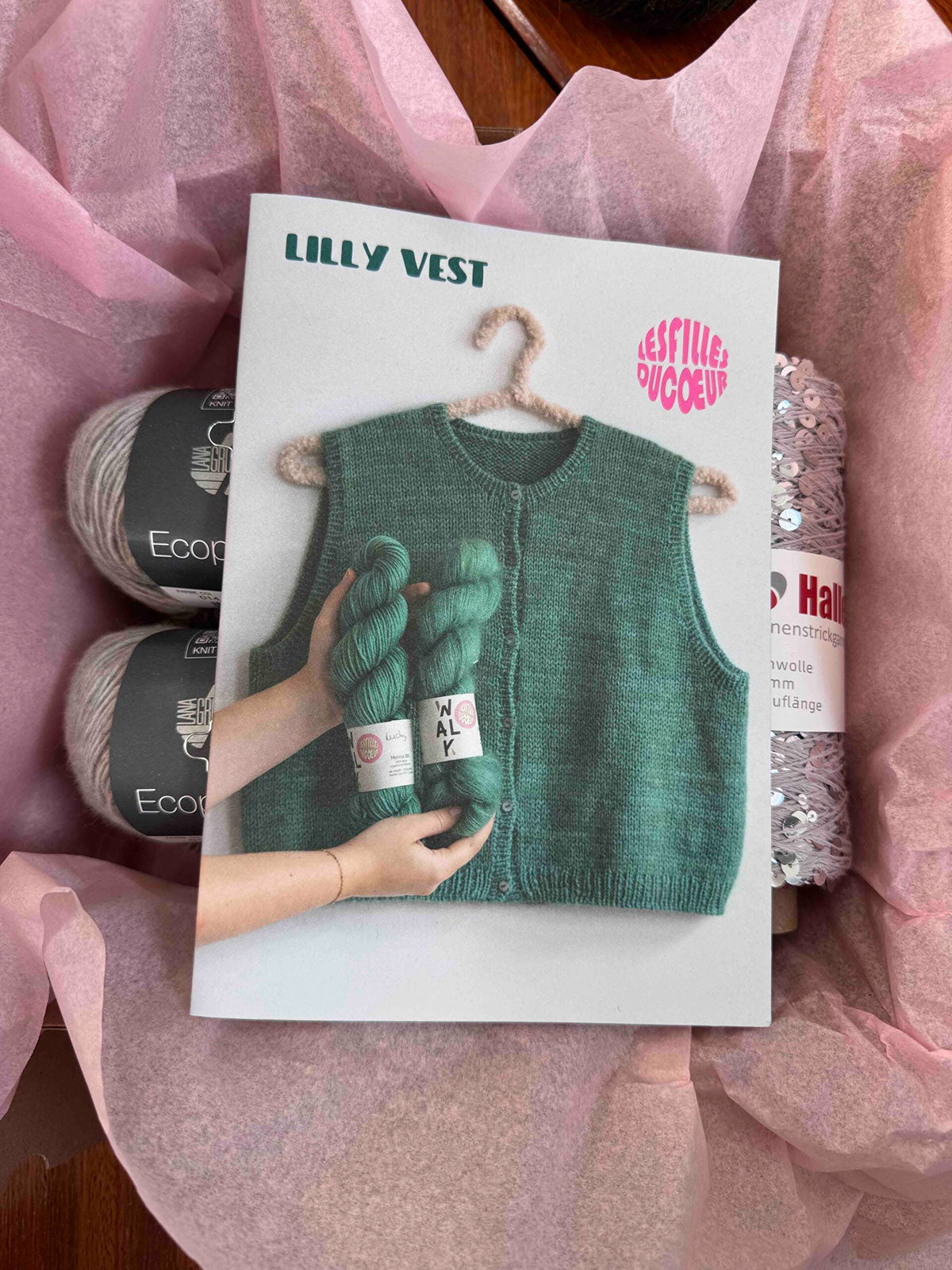 Pailletten Garnset "Lilly Vest"